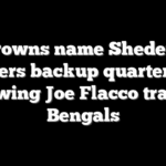 Browns name Shedeur Sanders backup quarterback following Joe Flacco trade to Bengals