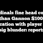 Cardinals fine head coach Jonathan Gannon $100K for altercation with player after big blunder: reports