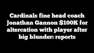 Cardinals fine head coach Jonathan Gannon $100K for altercation with player after big blunder: reports