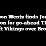 Carson Wentz finds Jordan Addison for go-ahead TD pass to lift Vikings over Browns