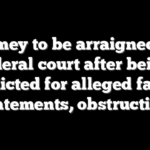 Comey to be arraigned in federal court after being indicted for alleged false statements, obstruction