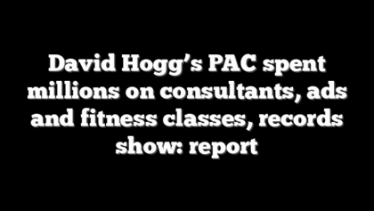 David Hogg’s PAC spent millions on consultants, ads and fitness classes, records show: report