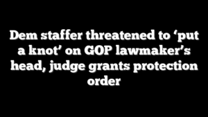 Dem staffer threatened to ‘put a knot’ on GOP lawmaker’s head, judge grants protection order