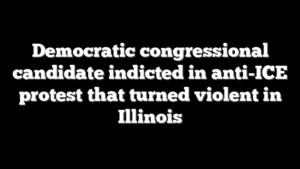 Democratic congressional candidate indicted in anti-ICE protest that turned violent in Illinois