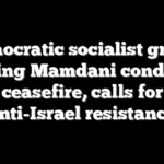 Democratic socialist group backing Mamdani condemns Gaza ceasefire, calls for more anti-Israel resistance