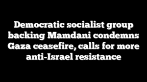 Democratic socialist group backing Mamdani condemns Gaza ceasefire, calls for more anti-Israel resistance