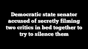 Democratic state senator accused of secretly filming two critics in bed together to try to silence them