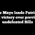Drake Maye leads Patriots to upset victory over previously undefeated Bills