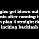 Eagles get blown out by Giants after running tush push play 4 straight times, inciting backlash