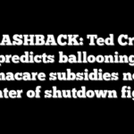 FLASHBACK: Ted Cruz predicts ballooning Obamacare subsidies now at center of shutdown fight