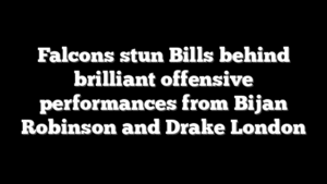 Falcons stun Bills behind brilliant offensive performances from Bijan Robinson and Drake London