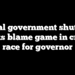 Federal government shutdown sparks blame game in crucial race for governor