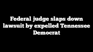 Federal judge slaps down lawsuit by expelled Tennessee Democrat
