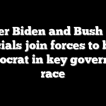 Former Biden and Bush press officials join forces to back Democrat in key governor’s race