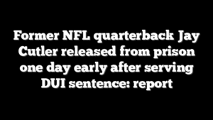 Former NFL quarterback Jay Cutler released from prison one day early after serving DUI sentence: report