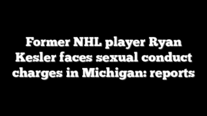 Former NHL player Ryan Kesler faces sexual conduct charges in Michigan: reports