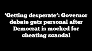 ‘Getting desperate’: Governor debate gets personal after Democrat is mocked for cheating scandal