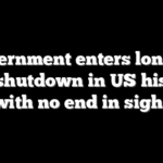 Government enters longest full shutdown in US history with no end in sight