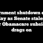 Government shutdown enters 3rd day as Senate stalemate over Obamacare subsidies drags on