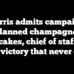 Harris admits campaign planned champagne, cupcakes, chief of staff for 2024 victory that never came