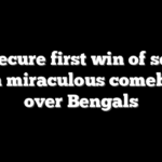 Jets secure first win of season with miraculous comeback over Bengals