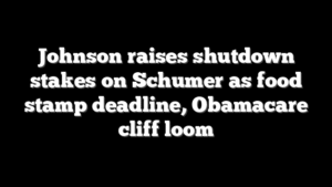 Johnson raises shutdown stakes on Schumer as food stamp deadline, Obamacare cliff loom