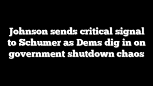 Johnson sends critical signal to Schumer as Dems dig in on government shutdown chaos