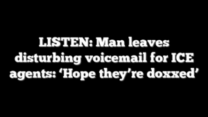 LISTEN: Man leaves disturbing voicemail for ICE agents: ‘Hope they’re doxxed’