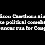 Madison Cawthorn aims to make political comeback, announces run for Congress