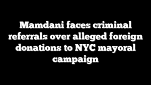 Mamdani faces criminal referrals over alleged foreign donations to NYC mayoral campaign