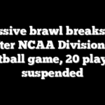 Massive brawl breaks out after NCAA Division II football game, 20 players suspended