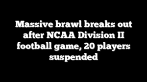 Massive brawl breaks out after NCAA Division II football game, 20 players suspended