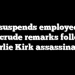 NBA suspends employee who made crude remarks following Charlie Kirk assassination