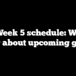 NFL Week 5 schedule: What to know about upcoming games