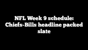 NFL Week 9 schedule: Chiefs-Bills headline packed slate