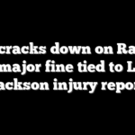 NFL cracks down on Ravens with major fine tied to Lamar Jackson injury report