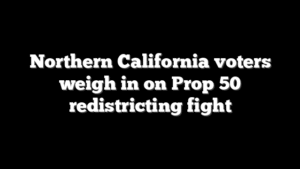 Northern California voters weigh in on Prop 50 redistricting fight