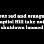 Ominous red and orange skies had Capitol Hill take notice as shutdown loomed