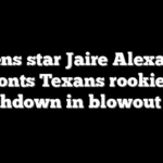Ravens star Jaire Alexander confronts Texans rookie after touchdown in blowout loss