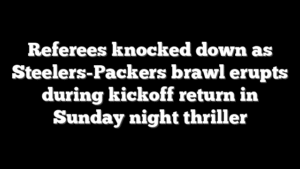 Referees knocked down as Steelers-Packers brawl erupts during kickoff return in Sunday night thriller