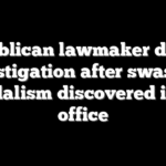 Republican lawmaker directs investigation after swastika vandalism discovered in DC office