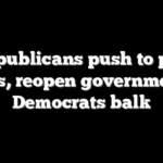 Republicans push to pay troops, reopen government as Democrats balk