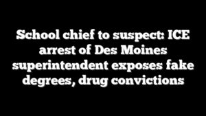 School chief to suspect: ICE arrest of Des Moines superintendent exposes fake degrees, drug convictions