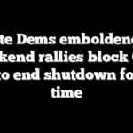 Senate Dems emboldened by weekend rallies block GOP plan to end shutdown for 11th time