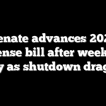 Senate advances 2026 defense bill after weeks of delay as shutdown drags on