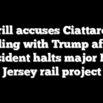Sherrill accuses Ciattarelli of siding with Trump after president halts major New Jersey rail project