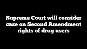 Supreme Court will consider case on Second Amendment rights of drug users