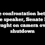 Tense confrontation between House speaker, Senate Dems caught on camera over shutdown