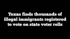Texas finds thousands of illegal immigrants registered to vote on state voter rolls
