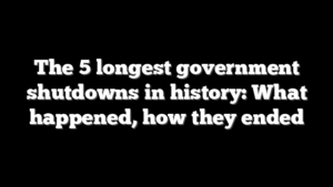 The 5 longest government shutdowns in history: What happened, how they ended